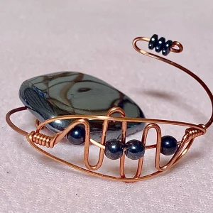 Bracelet Clarté Mentale & Maux de Tête — Cuivre & Pierres